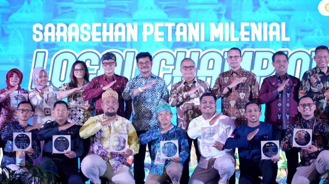 malam puncak Sarasehan Petani Milenial “Local Champion” 2023 di Hotel Claro Makassar, Sulawesi Selatan, 20 – 22 Juli 2023.