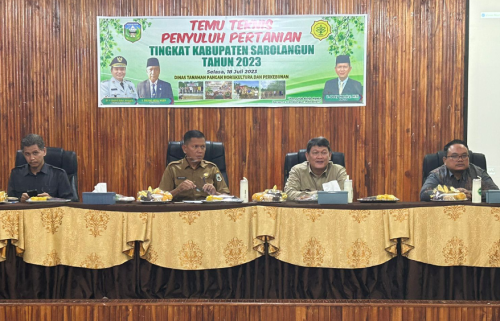 Kegiatan temu teknis penyuluh pertanian tingkat kabupaten Sarolangun diselenggarakan oleh Dinas Tanaman Pangan, Hortikultura, dan Perkebunan (TPHP) Sarolangun pada hari Selasa tanggal 18 Juli 2023
