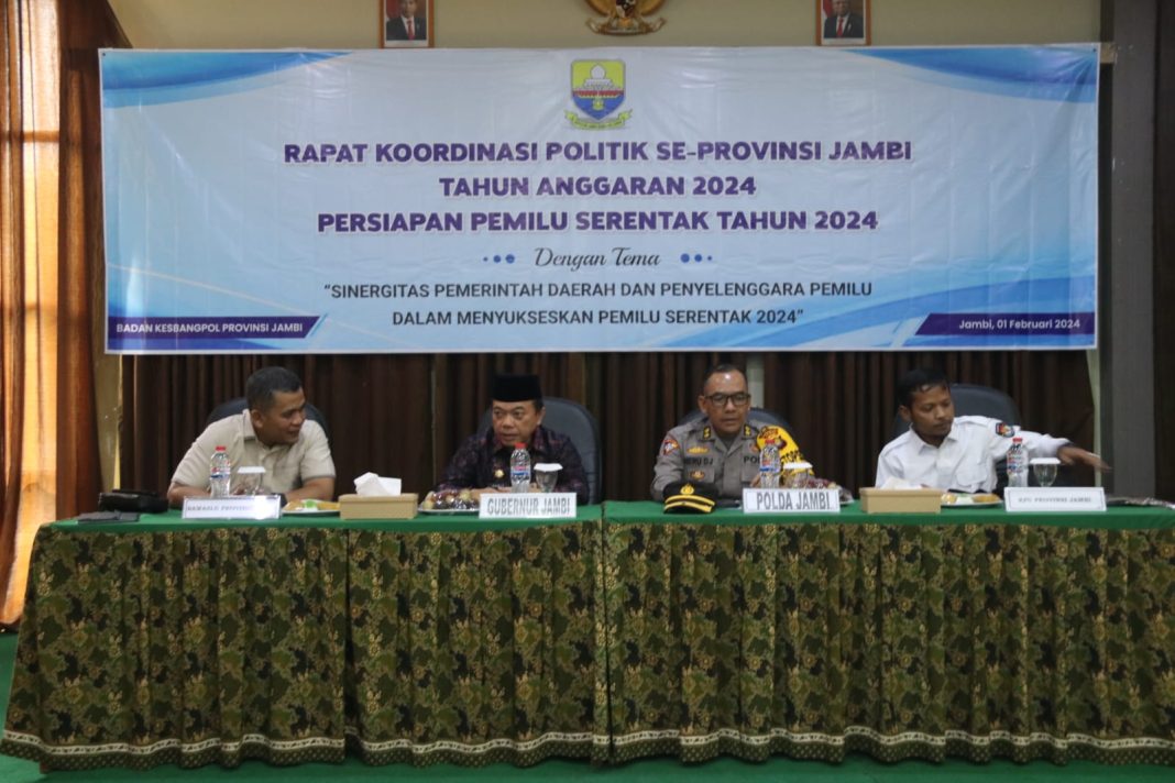 Pimpin Rakor Politik Se-Provinsi Jambi, Al Haris Ungkap Capaian Target Pemilu 2024