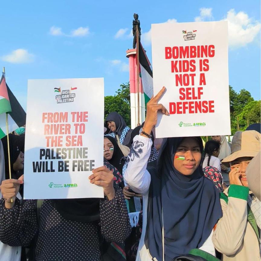 All Eyes On Rafah, Ratusan Massa Gelar Aksi Solidaritas Bela Palestina di Tugu Juang Jambi