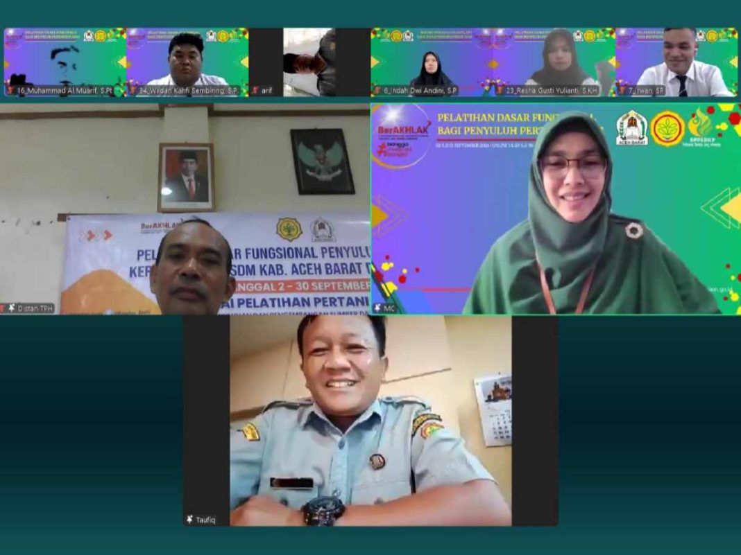 Penyuluh Pertanian Aceh Barat Ikuti Pelatihan Dasar Fungsional Secara Blended Learning