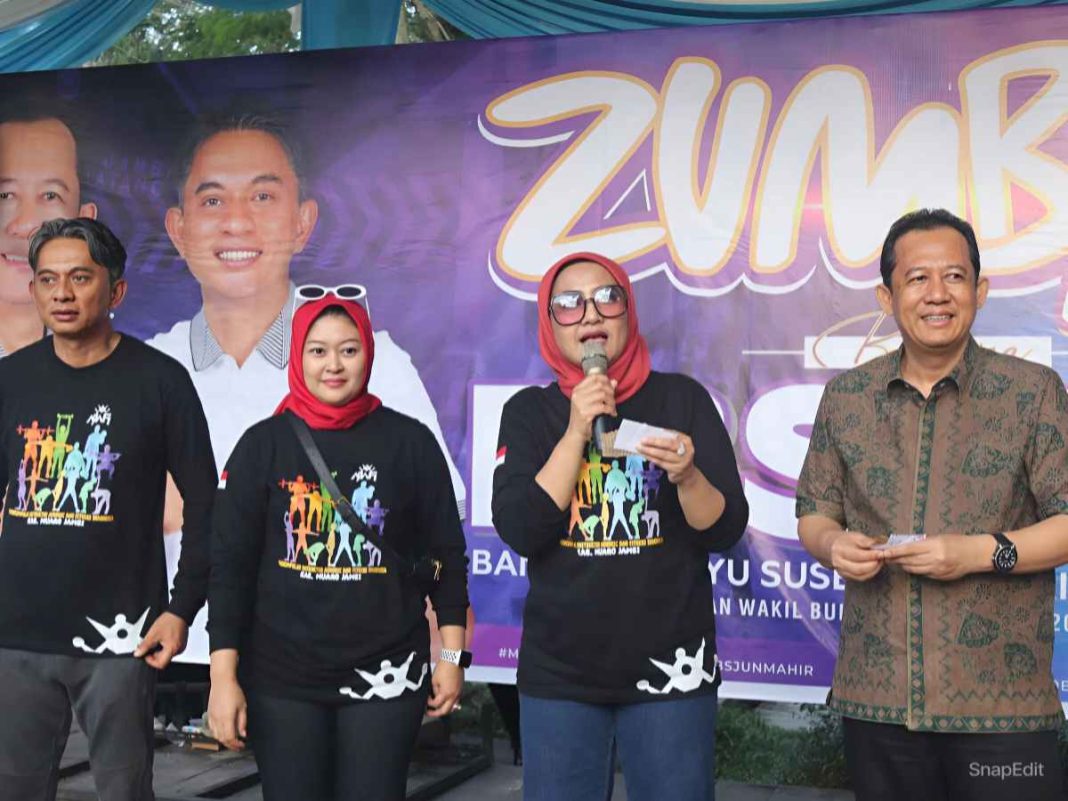 Dihadiri Ratusan Masyarakat, Zumba Party yang Digelar BBS-Jun Berlangsung Meriah