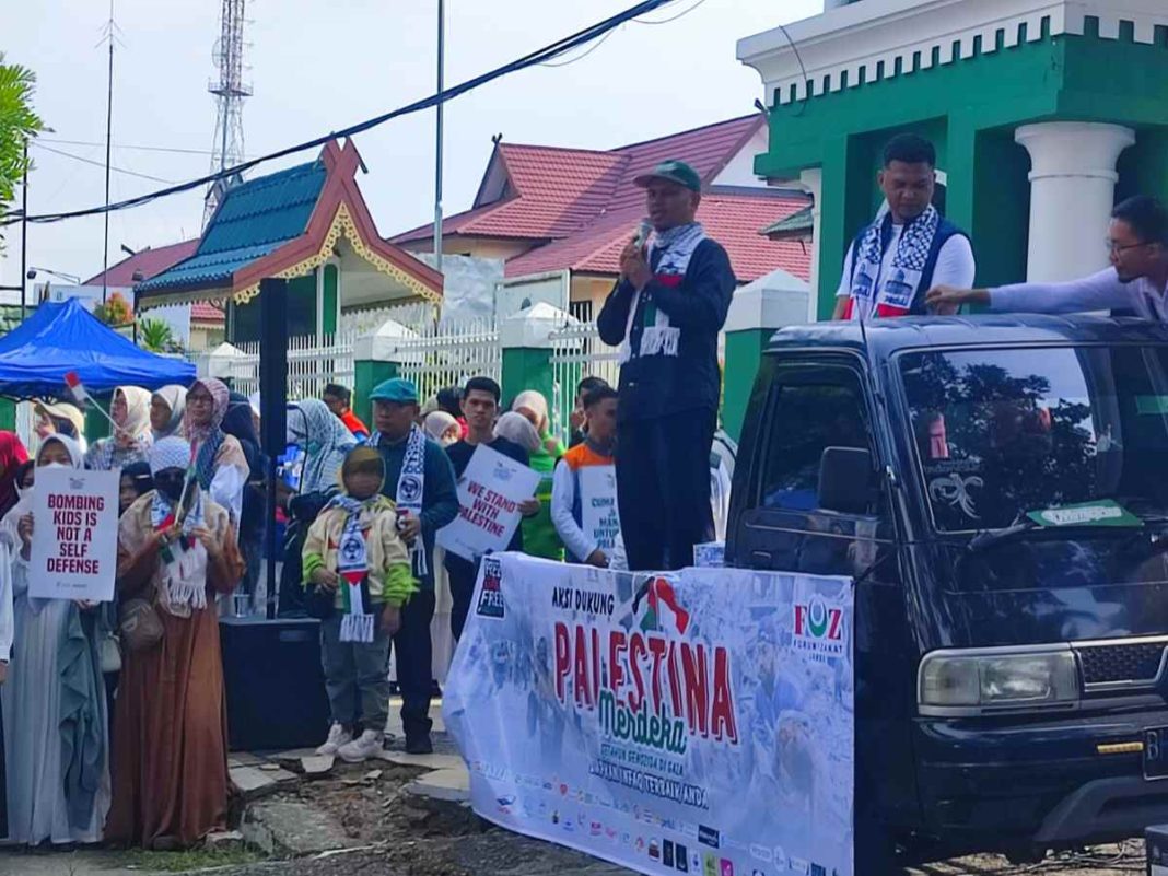 Forum Zakat Jambi Gelar Aksi Solidaritas Dukung Kemerdekaan Palestina dan Galang Dana