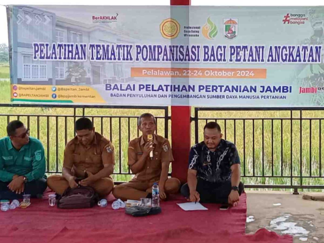 Buka Pelatihan Pompanisasi di Kabupaten Pelalawan, UPT Kementan Dukung Peningkatan Areal Tanam dan Produksi Pertanian