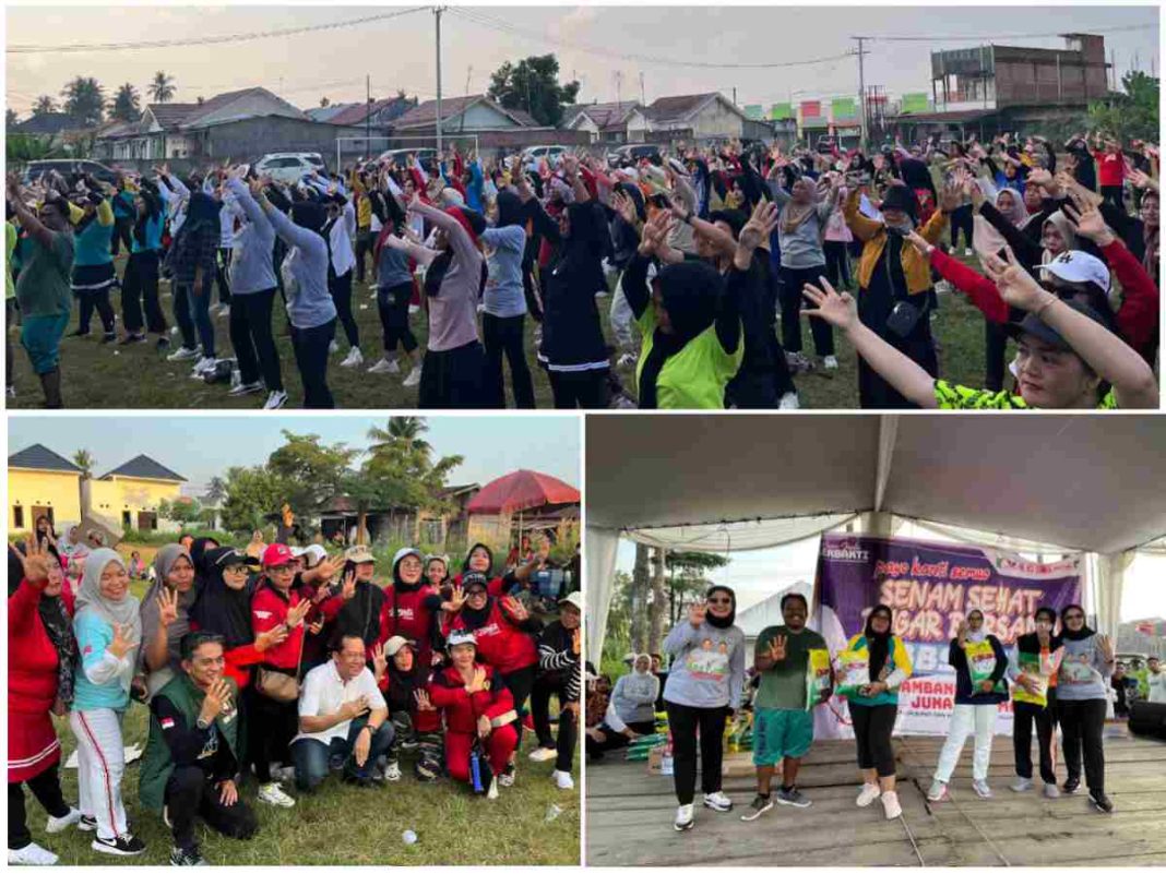 Banjir Door Prize, Senam Sehat Bugar BBS-Jun Tetap Komitmen Patuhi Aturan KPU