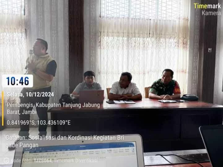 Gelar Koordinasi dan Sosialisasi, Brigade Pangan Bentukan Kementan Didukung Kadis TPH Kabupaten Tanjung Jabung Barat