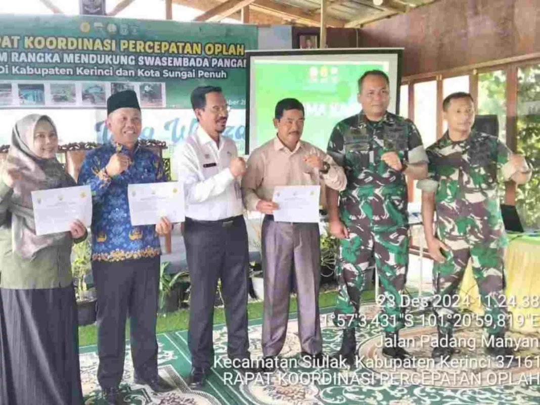 Gelar Rakor Percepatan Oplah, Stakeholder Provinsi Jambi Dukung Penuh Swasembada Pangan Kementan 