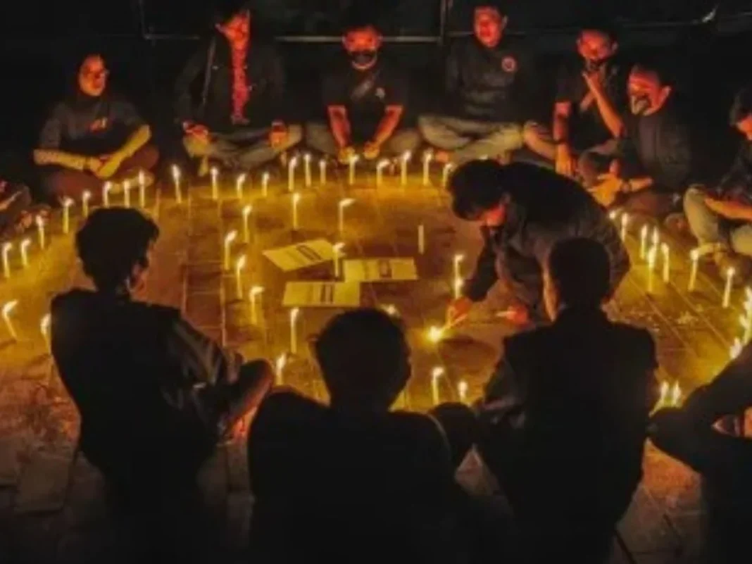 Aksi Seribu Lilin di Jambi, Jurnalis Desak Kebebasan Pers Tetap Hidup