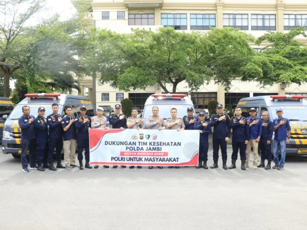 Polda Jambi Kirim Bantuan Kesehatan untuk Korban Bencana di Aceh