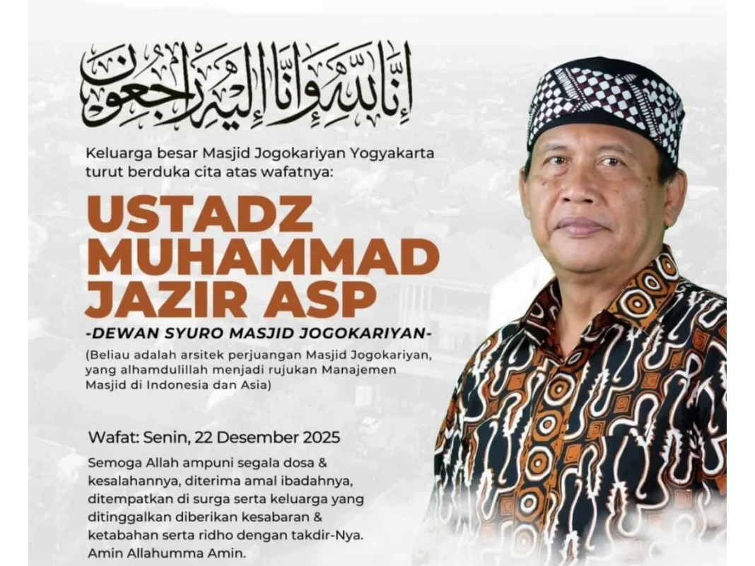 Ustadz Muhammad Jazir ASP, Penggerak Masjid Jogokariyan, Wafat