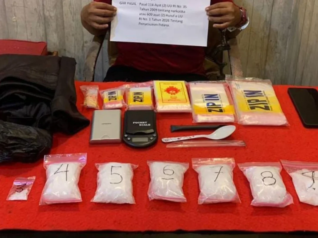 Polresta Jambi Gagalkan Peredaran Sabu, Sita 602 Gram dan Amankan Satu Tersangka