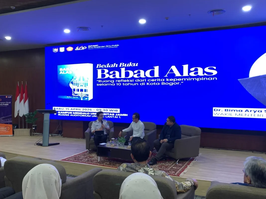 UNJA Gelar Bedah Buku Babad Alas, Bima Arya Sugiarto Paparkan Kunci Sukses Pemimpin